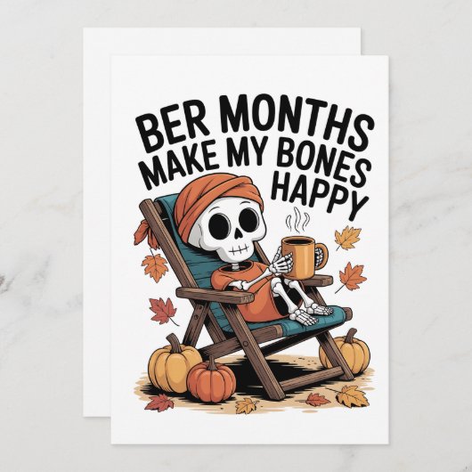 9月が私の骨を幸せなクリスマスにする シーズンカード (正面/裏面)