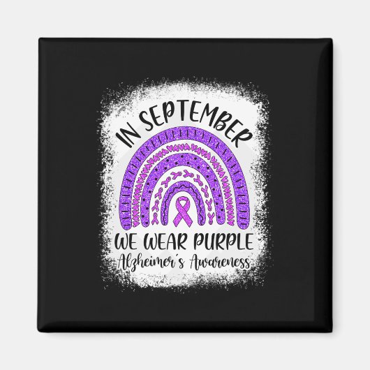 9月にはパープル・アルツハイマー・ハイマーズアワルを着る マグネット (正面)