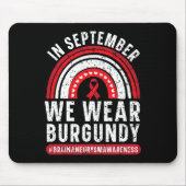 9月に我々は衣服ブルゴーニュ脳動脈瘤を認識 マウスパッド (正面)