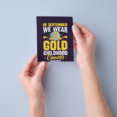 9月に我々は衣服金ゴールド小児癌の粟原 チラシ (手)