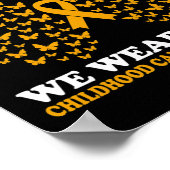 9月に我々は衣服金ゴールド小児癌の粟原 ポスター (角)