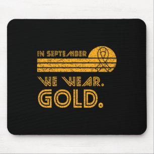 9月に我々は衣服金ゴールド小児癌の粟原 マウスパッド