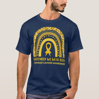 9月に我々は衣服金ゴールド小児癌の粟原 Tシャツ