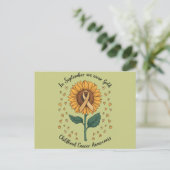 9月に我々は衣服金ゴールド小児癌を認識 ポストカード (スタンド正面)