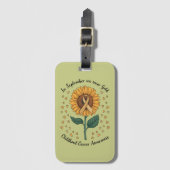 9月に我々は衣服金ゴールド小児癌を認識 ラゲッジタグ (正面縦)