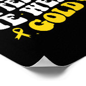 9月に我々は衣服金ゴールドGroovy小児癌 ポスター (角)