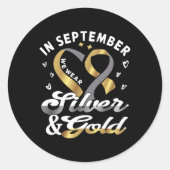 9月に我々は衣服...ASLろう者プライドろうアワーン ラウンドシール (正面)