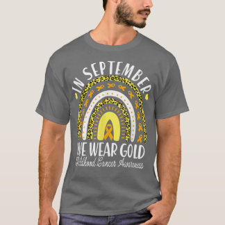 9月に我々衣服金ゴールドヒョウ虹チャイルドゥ Tシャツ