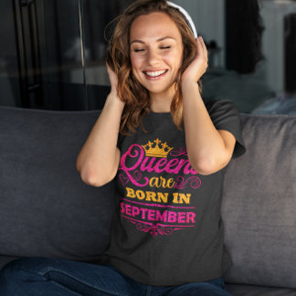 9月に生まれた女王様のスパングル誕生日 Tシャツ