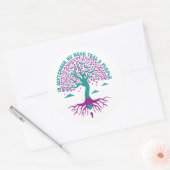 9月に私たちは衣服ティール(緑がかった色)と紫色のメンタルヘルス ラウンドシール (封筒)