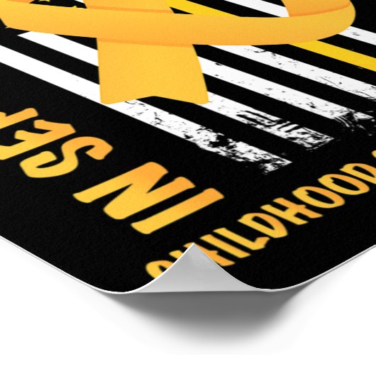 9月に私たちは衣服金ゴールド小児癌が待っている ポスター (角)