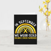 9月に私たちは衣服金ゴールド – 小児癌に気付いた カード (黄色い花)