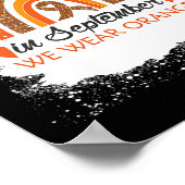 9月に私たち衣服オレンジ漂白レインボレイク ポスター (角)