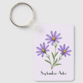 9月のアスターの花 キーホルダー (正面)