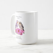 9月のアスター花鳥付き誕生プレゼント コーヒーマグカップ (正面左)