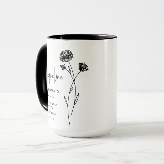 9月のウェディングパーティー | アスター 誕生花 マグカップ (正面左)