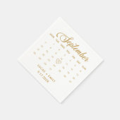 9月のカレンダー結婚金ゴールド スタンダードカクテルナプキン (角)