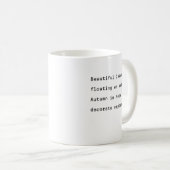 9月のコーヒーマグタイポグラフィ詩的離れな コーヒーマグカップ (正面右)