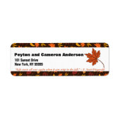 9月のテーマパーソナライズされた住所 ラベル (正面)