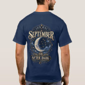 9月の夜 ― 天体の誕生月ムーン Tシャツ (裏面)