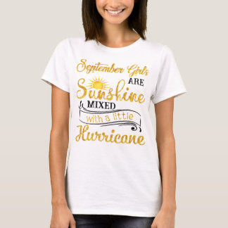 9月の女の子が少しHで太陽の光を混ぜる Tシャツ