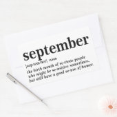 9月の定義 長方形シール (封筒)