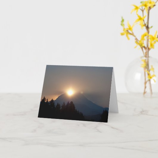 9月の日の出 カード (黄色い花)