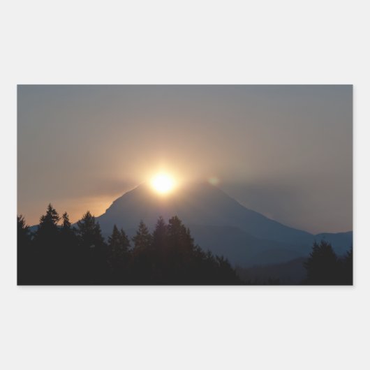 9月の日の出 長方形シール (正面)
