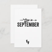 9月の発表で妊娠ギフトが期限 サンキューカード (正面/裏面)