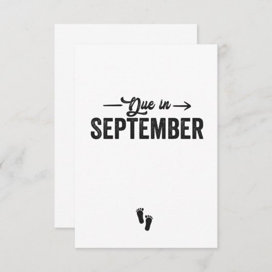 9月の発表で妊娠ギフトが期限 サンキューカード (正面/裏面)