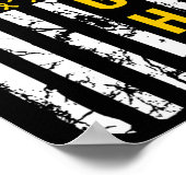 9月の米国国旗We衣服金ゴールド小児がん ポスター (角)