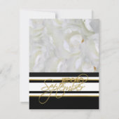 9月の結婚式のエレガントなばら色の招待のテンプレート 招待状 (裏面)