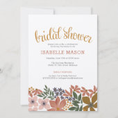 9月の花をテーマにしたブライダルシャワーの招待状 招待状 (正面)