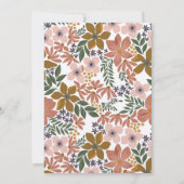 9月の花をテーマにしたブライダルシャワーの招待状 招待状 (裏面)