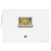 9月の行先のビーチ結婚式カード (裏面横)