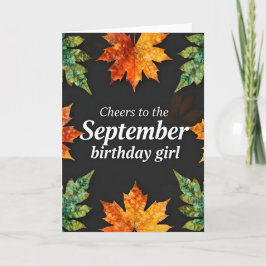 9月の誕生日おめでとうテキスト カード