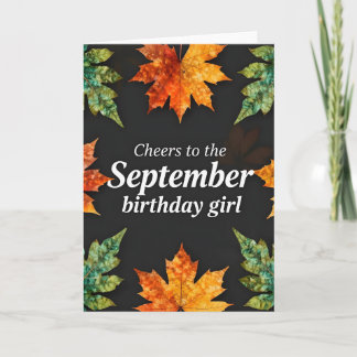 9月の誕生日おめでとうテキスト カード