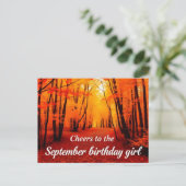 9月の誕生日おめでとう ポストカード (スタンド正面)