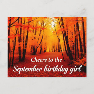 9月の誕生日おめでとう ポストカード