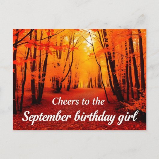 9月の誕生日おめでとう ポストカード (正面)