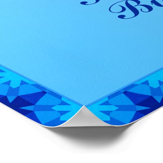 9月の誕生石イラストレーション – サファイア ポスター (角)