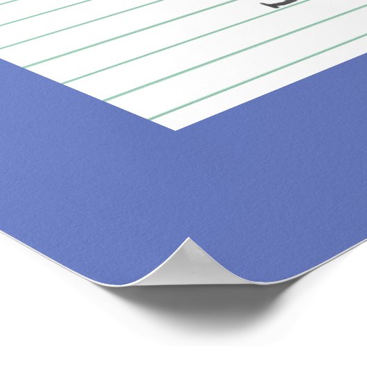 9月の誕生石サファイアアートワークのポスター ポスター (角)