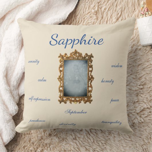 9月の誕生石サファイアフェアリー クッション (ブランケット)