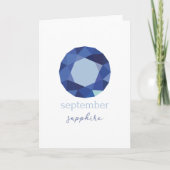 9月の誕生石サファイア カード (正面)