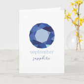 9月の誕生石サファイア カード (黄色い花)