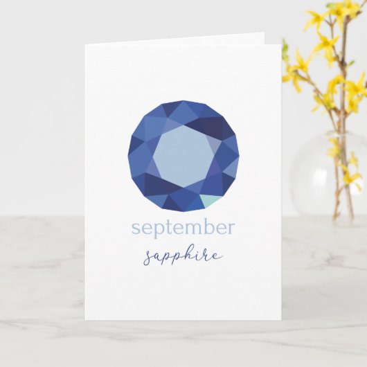 9月の誕生石サファイア カード (黄色い花)