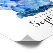 9月の誕生石 – サファイア水色 |ポスター ポスター (角)