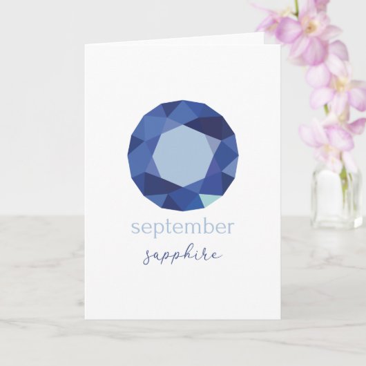9月の誕生石 サファイア カード (蘭)