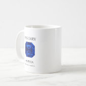9月の誕生石 誕生日 名前 サファイア コーヒーマグカップ (正面左)