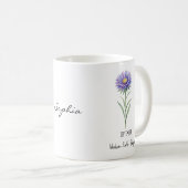 9月の誕生花マグカップ - シオン コーヒーマグカップ (正面右)